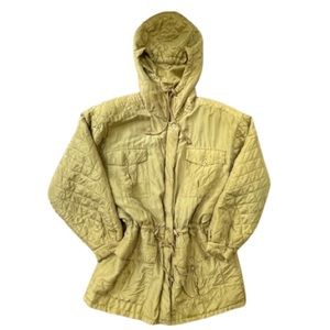 MARGUARITE LI~Vintage 100% Silk Gold Anorak Jacket